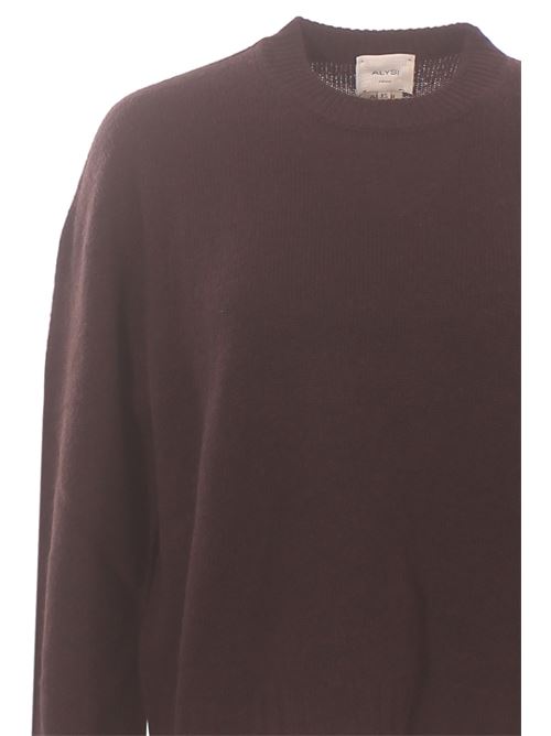 wool and cashmere crew neck ALYSI | 266435A6008CACAO
