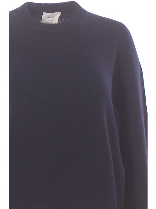 wool and cashmere crew neck ALYSI | 266435A6008NOTTE