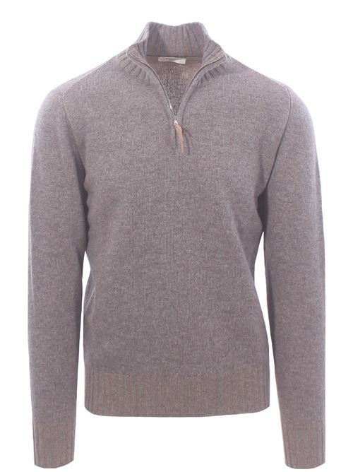 wool mock turtleneck with zip BECOME | 53359038