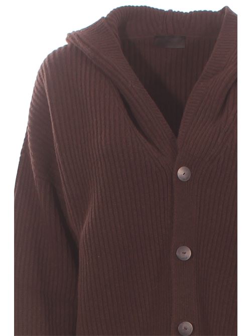 virgin wool cardigan with hood DONDUP | DT459DDM01029D002737