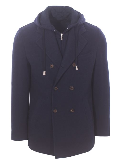 double breasted wool peacot ELEVENTY | N75CAPN05-TES0H11111N