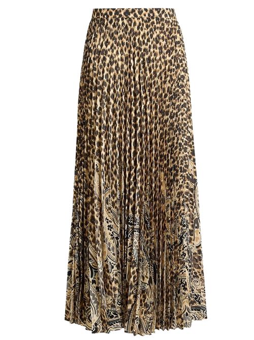 Long pleated skirt with animal print ETRO | WRFA017999SPS19X0823