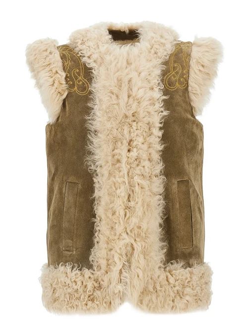 Shearling waistcoat with peacock embroidery ETRO | WROG0007AR11GM0428
