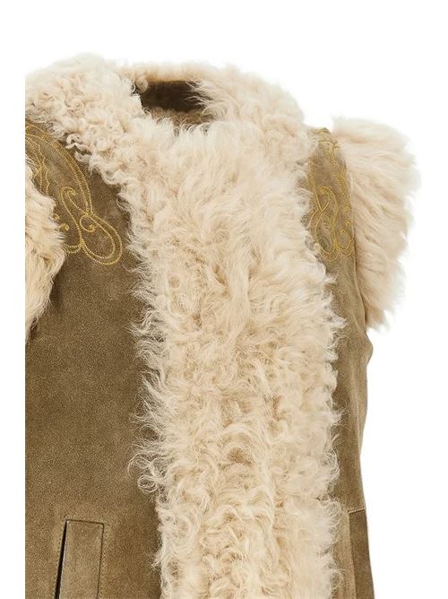 Shearling waistcoat with peacock embroidery ETRO | WROG0007AR11GM0428