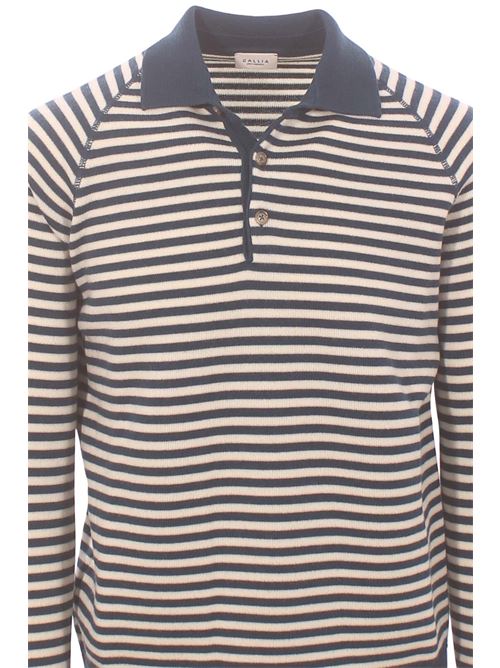 wool and cashmere striped polo GALLIA | GINSBERG150