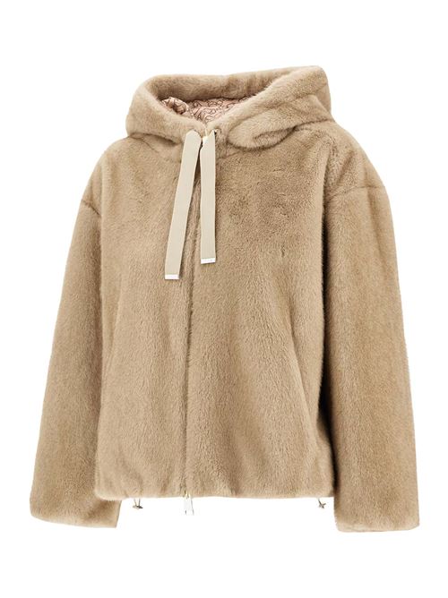 soft faux fur bomber with hood HERNO | GI000318D127391985