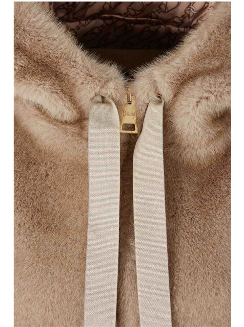 soft faux fur bomber with hood HERNO | GI000318D127391985
