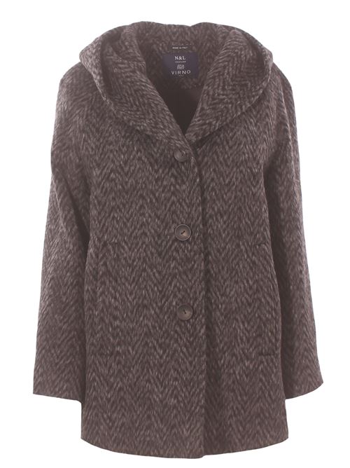 heavy jacket with hood N&L | DS39WELKOM/8NERO