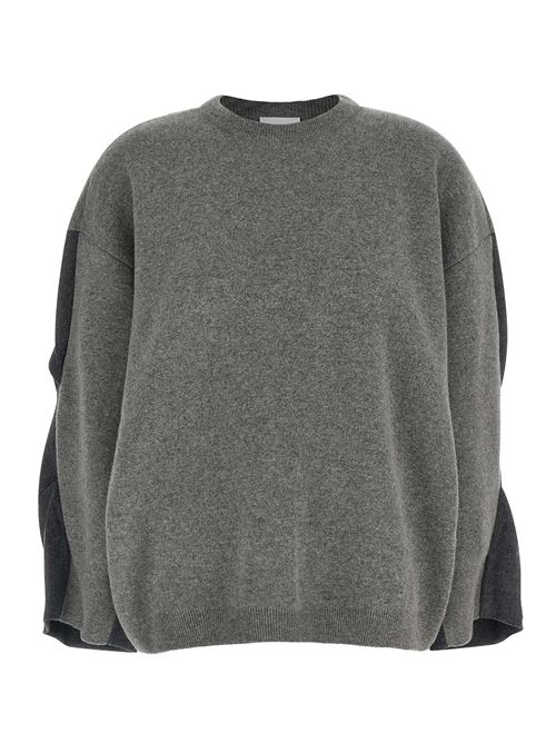 bimaterial crew neck NUDE | 1101W2607805