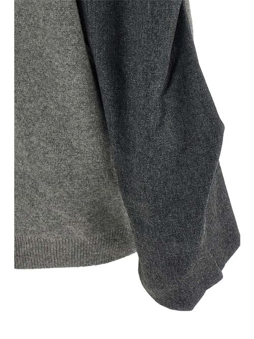bimaterial crew neck NUDE | 1101W2607805