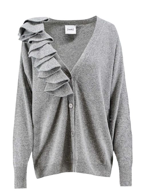 cardigan with ruffles NUDE | 1101W2609405