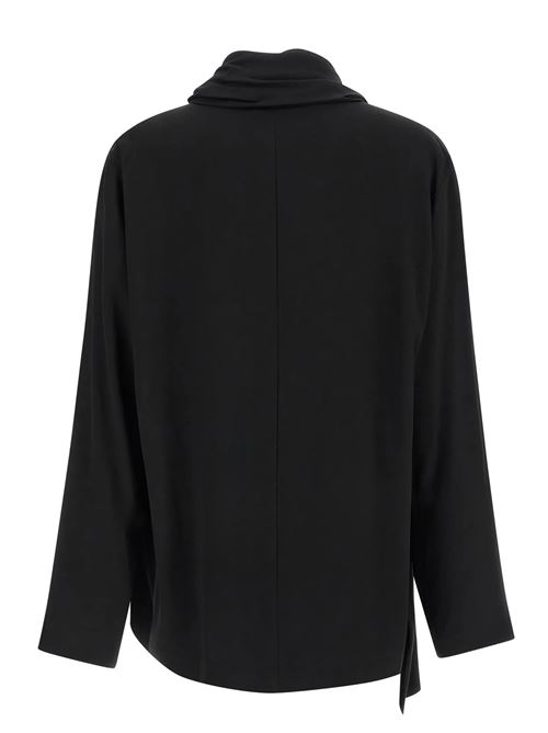 Viscose blouse with a scarf NUDE | 1103W2625009