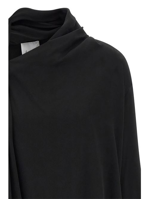 Viscose blouse with a scarf NUDE | 1103W2625009