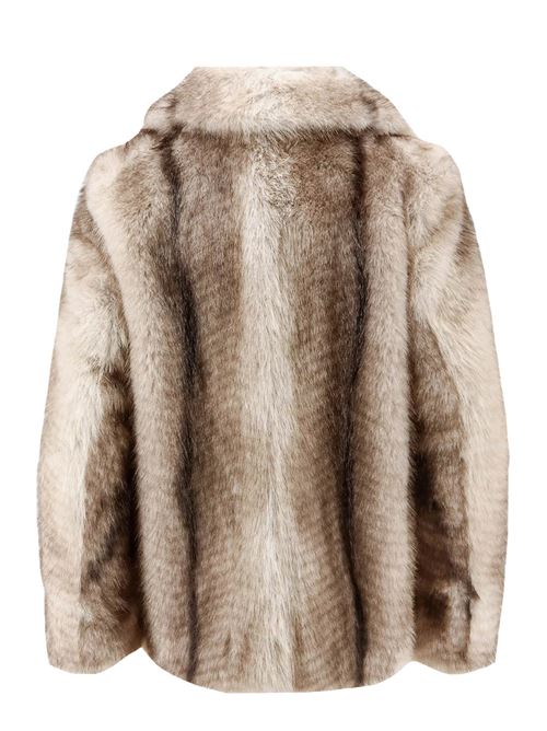 faux fur fox jacket NUDE | 1103W2628659