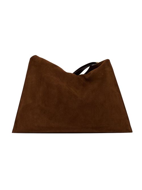 trinity peach oro midi suede shoulder bag ORCIANI | B02231PEACHOROTABACCO