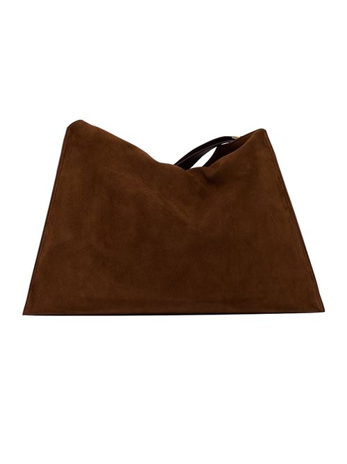 trinity peach oro large suede shoulder bag ORCIANI | B02232PEACHOROTABACCO