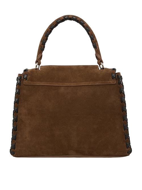 medium sveva suede bag ORCIANI | BT2006PEACHCROSSTABACCO