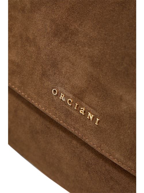 medium sveva suede bag ORCIANI | BT2006PEACHCROSSTABACCO