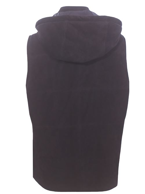 suede waistcoat with a hood RAFBO | 35C67-SUEDE6069