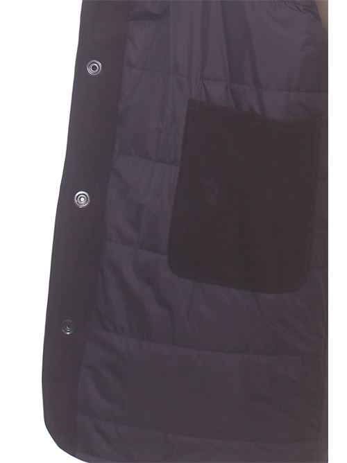 suede waistcoat with a hood RAFBO | 35C67-SUEDE6069