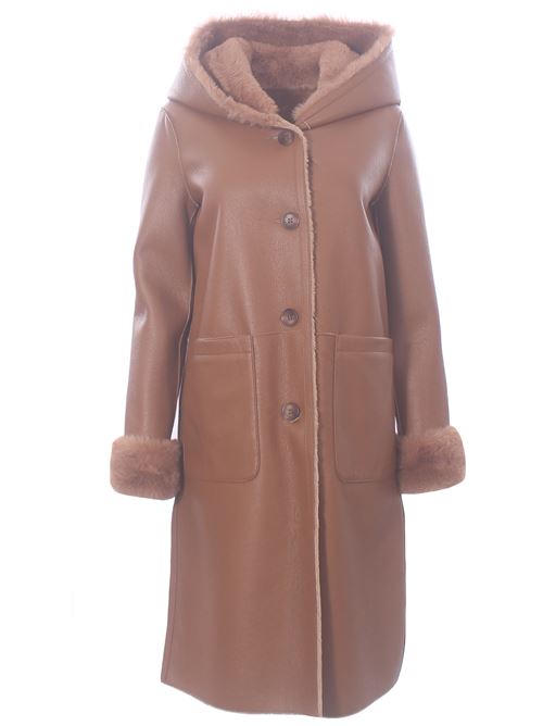 Long reversible faux leather coat VLAB | FW5603337