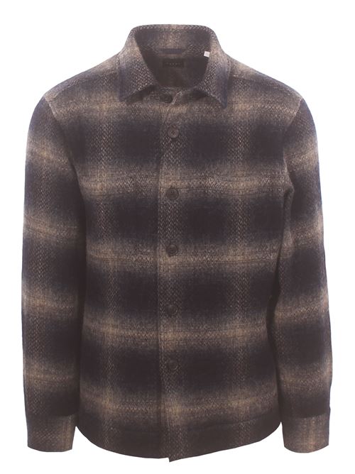 virgin wool checked over shirt XACUS | 31442ML16901