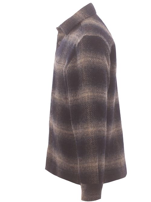virgin wool checked over shirt XACUS | 31442ML16901