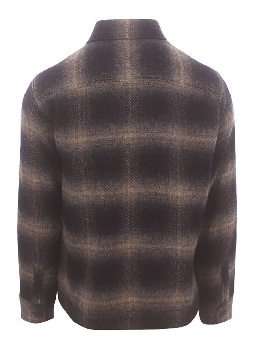 virgin wool checked over shirt XACUS | 31442ML16901