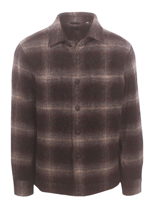 virgin wool checked over shirt XACUS | 31442ML16902