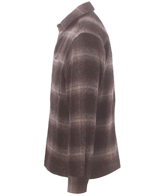 virgin wool checked over shirt XACUS | 31442ML16902