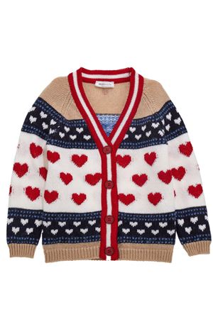 Cardigan in lana cuori MONNALISA | 19080400630256