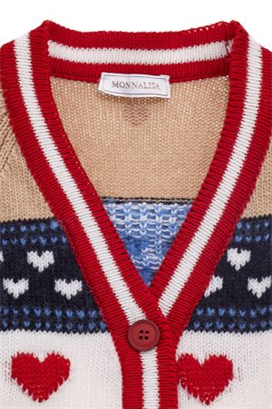 Cardigan in lana cuori MONNALISA | 19080400630256