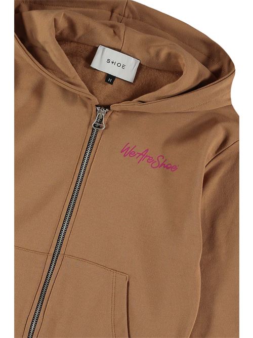 felpa full zip con cappuccio SHOE | ZYRA2858-MBISCUIT