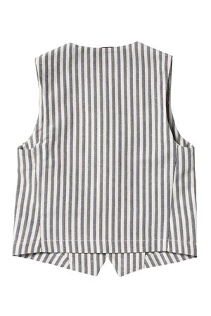 Gilet rigato in cotone e lino FAY | FS2Q22G0095101BL