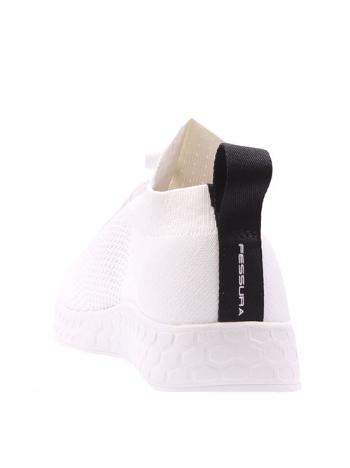 slip on in tela FESSURA | KID053/KNITWHITE