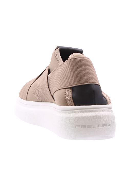 slip on bicolore in tela FESSURA | KID101/MATWHITE-LY