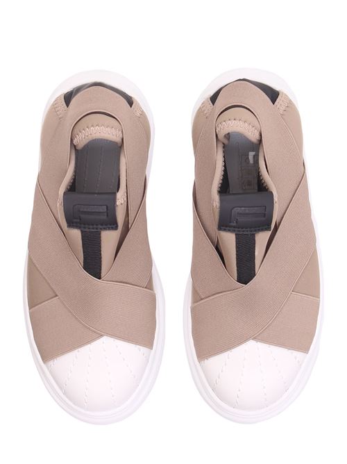slip on bicolore in tela FESSURA | KID101/MATWHITE-LY