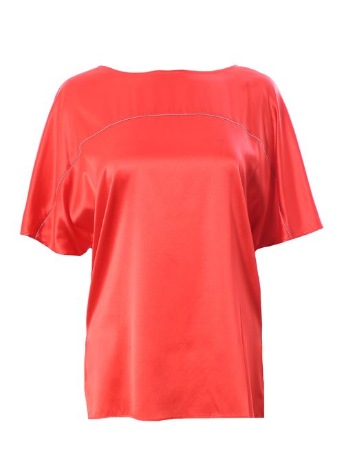 Blusa in seta con monile PUROTATTO | SS230281612119
