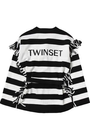 Cardigan rigato con frange TWINSET | GJ343210418