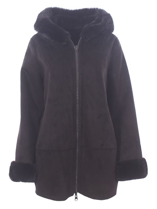 Giubbino reversibile effetto montone con cappuccio VLAB | FW468351