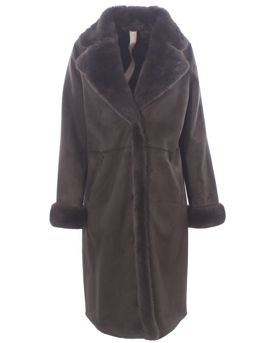 long coat with sheepskin effect VLAB | FW4683640