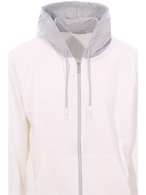 two-tone sweatshirt with hood DETWELVE | CU-127COMFORTPANNA/GREY