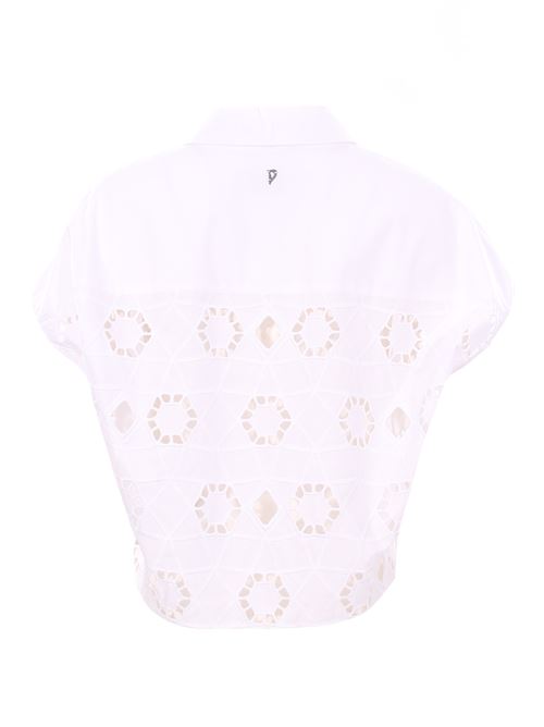Short cotton shirt with embroidery DONDUP | DC398DDPF0010RXXXW000