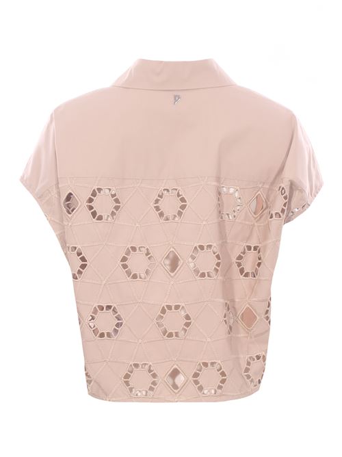 Short cotton shirt with embroidery DONDUP | DC398DDPF0010RXXXW010