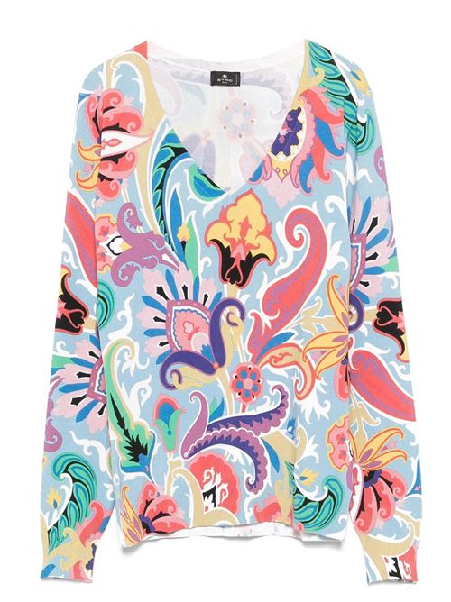 V-neck with floral print ETRO | WRKE0024AV560X0887