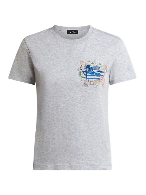 cotton t-shirt with embroidery ETRO | WRMA0006AK788S8290