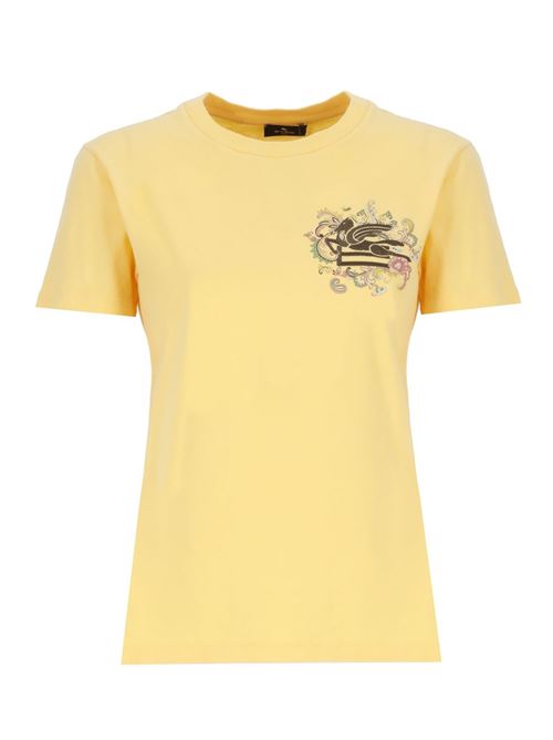 cotton t-shirt with embroidery ETRO | WRMA0006AK788Y0488