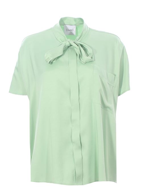 shirt with bow NUDE | 1103E25250133
