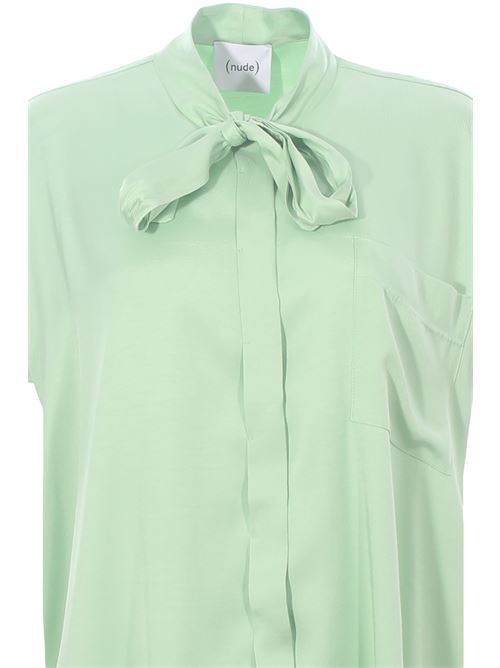 shirt with bow NUDE | 1103E25250133